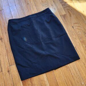 Ann Taylor Black Pencil Skirt Lined Wool Size 6P